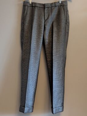 NWOT Banana Republic | Glen Plaid Logan Dress Pants in Gray - Sz 6